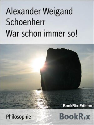cover image of War schon immer so!